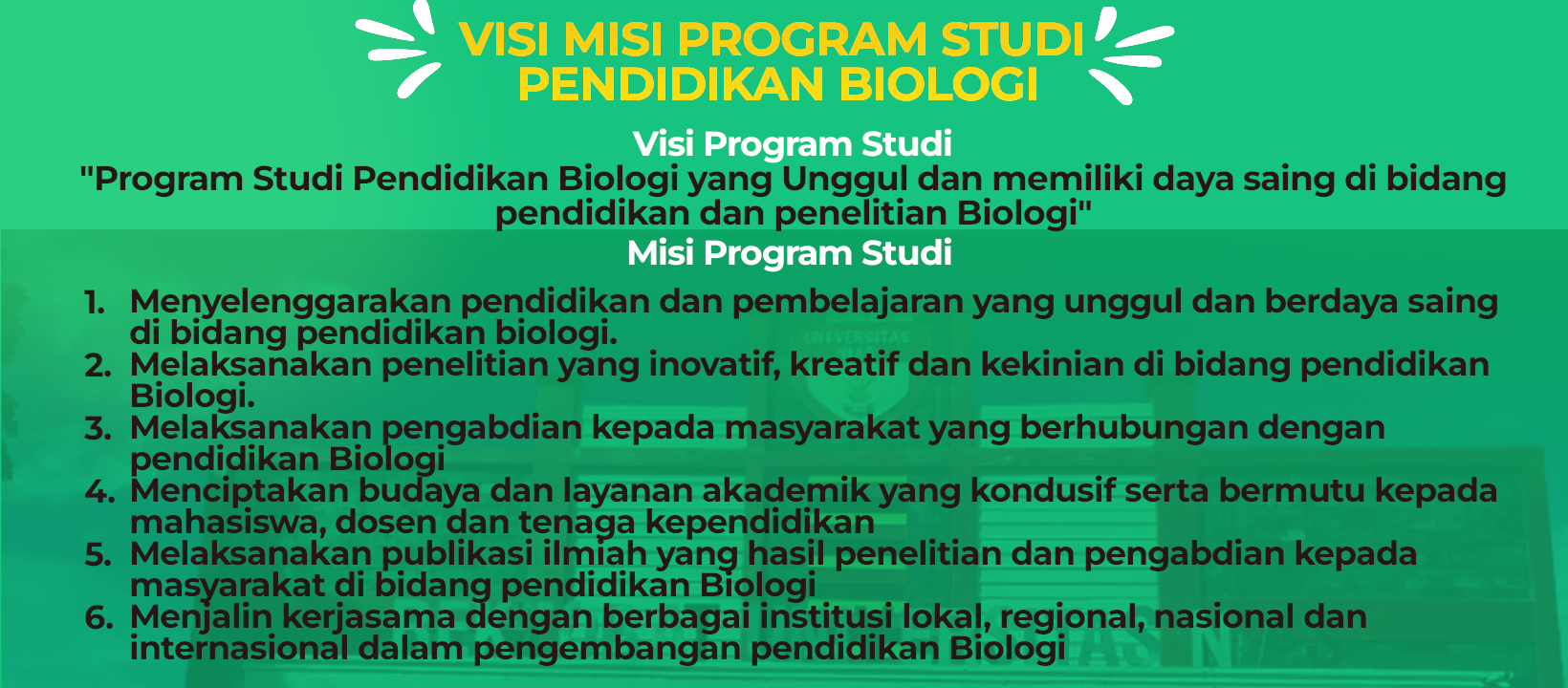 Visi, Misi Program Studi