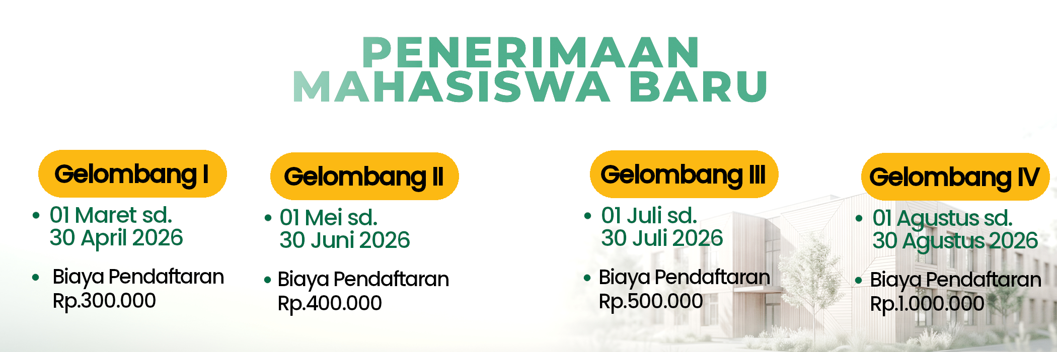 Penerimaan Mahasiswa Baru. 2026/2027